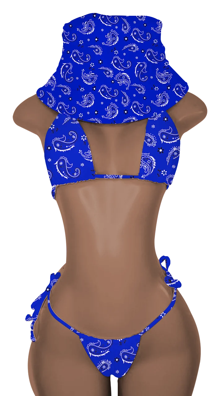 New Push up Bikini Set with Matching Bucket Hat