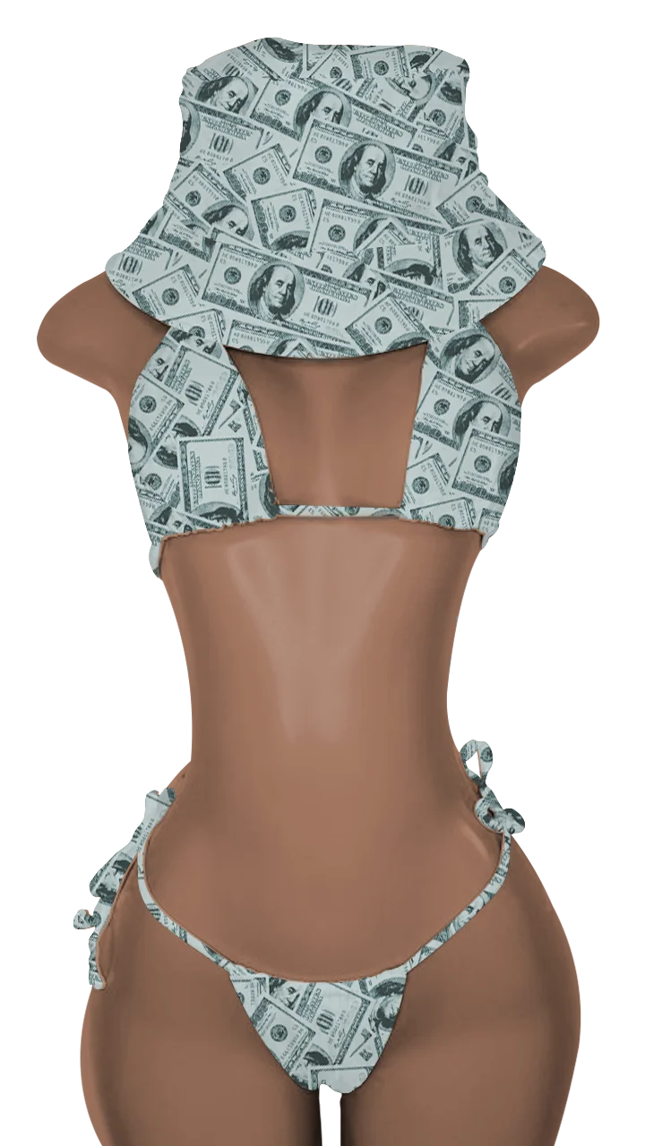 New Push up Bikini Set with Matching Bucket Hat