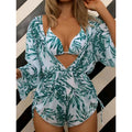 New 3 Piece Bikini Set Romper, Printed