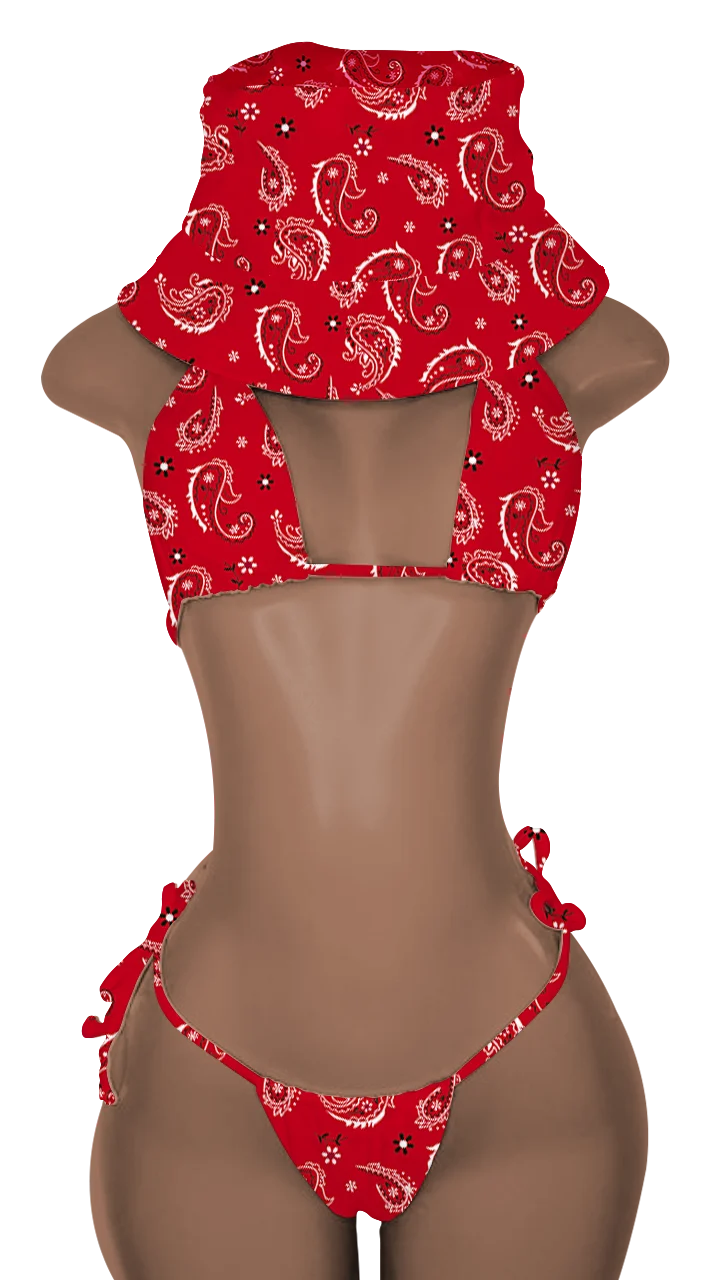 New Push up Bikini Set with Matching Bucket Hat