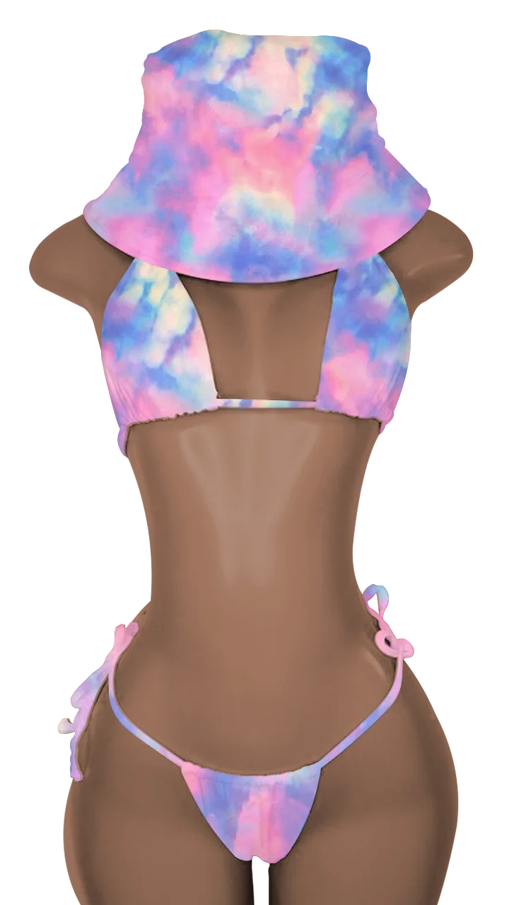 New Push up Bikini Set with Matching Bucket Hat