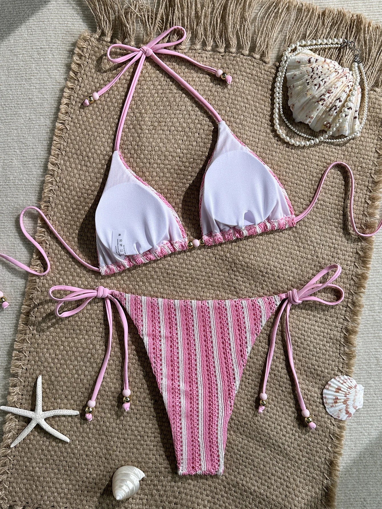 New Solid Knit Two Piece Bikini