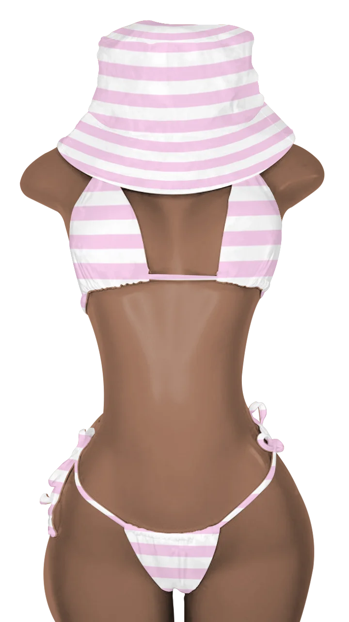 New Push up Bikini Set with Matching Bucket Hat