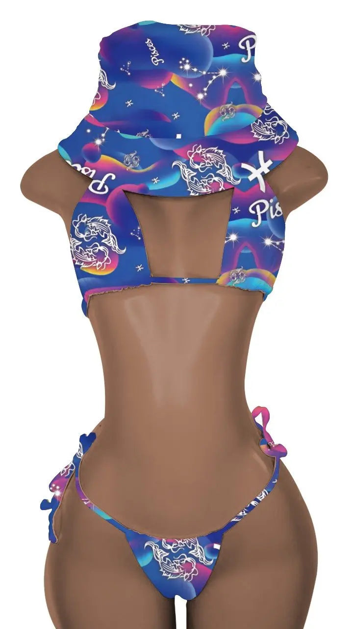 New Push up Bikini Set with Matching Bucket Hat