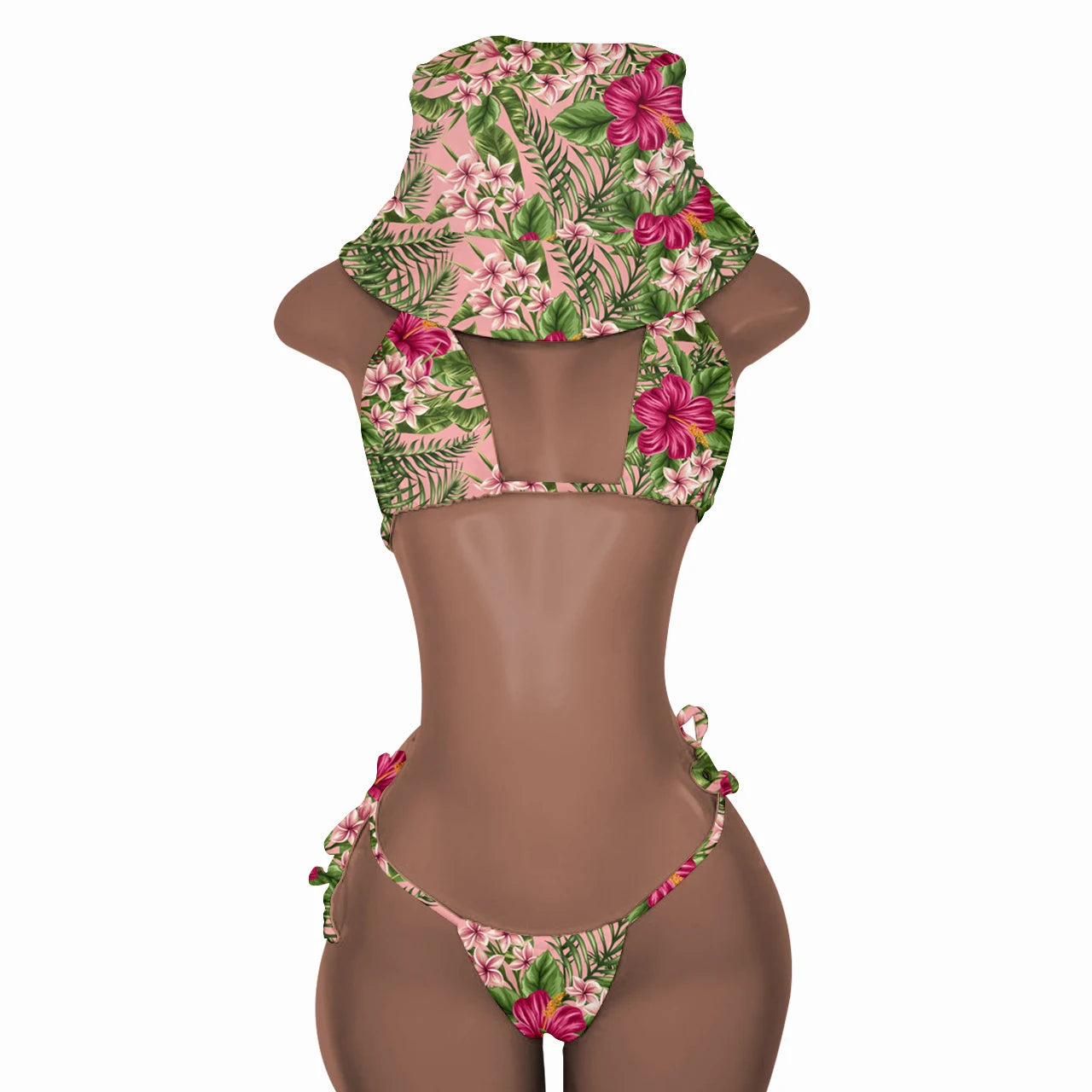 New Push up Bikini Set with Matching Bucket Hat