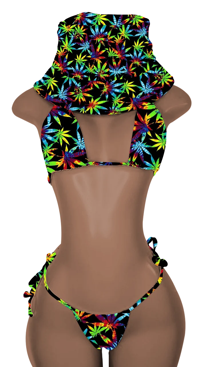 New Push up Bikini Set with Matching Bucket Hat