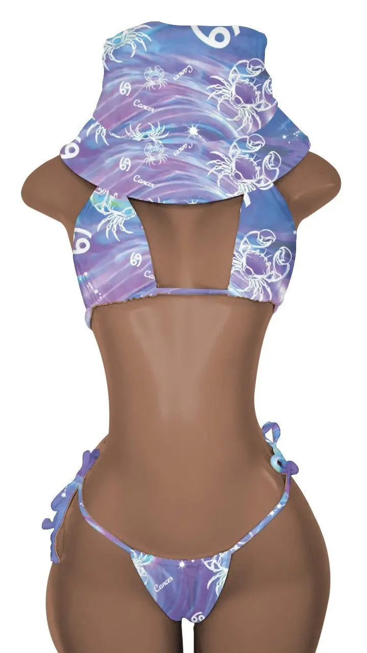 New Push up Bikini Set with Matching Bucket Hat