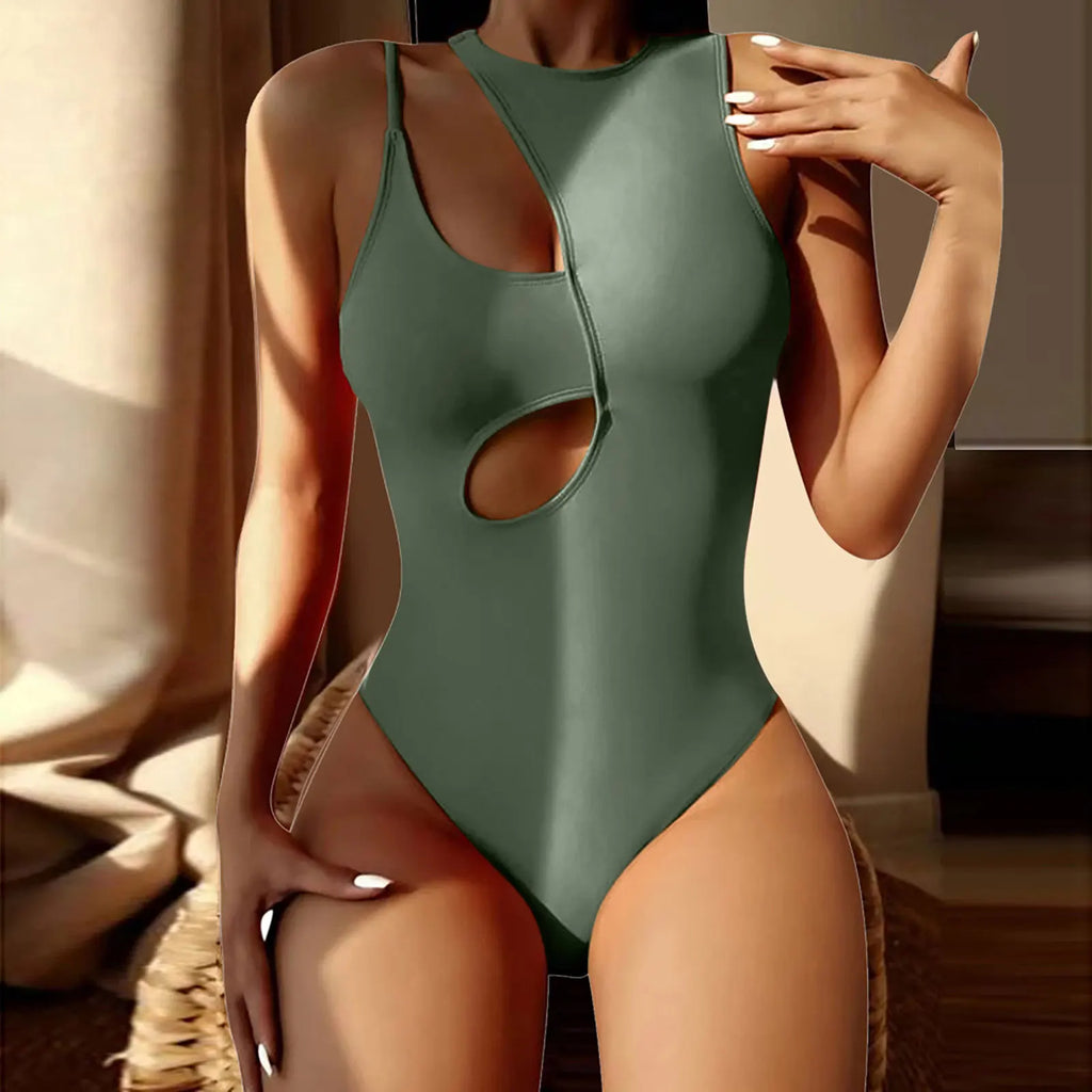 New High Waisted Cut Out Swimsuit