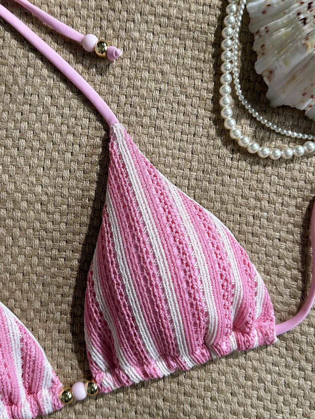 New Solid Knit Two Piece Bikini