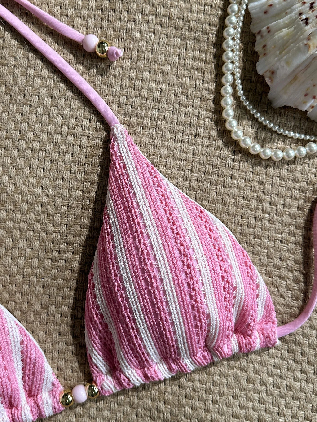 New Solid Knit Two Piece Bikini