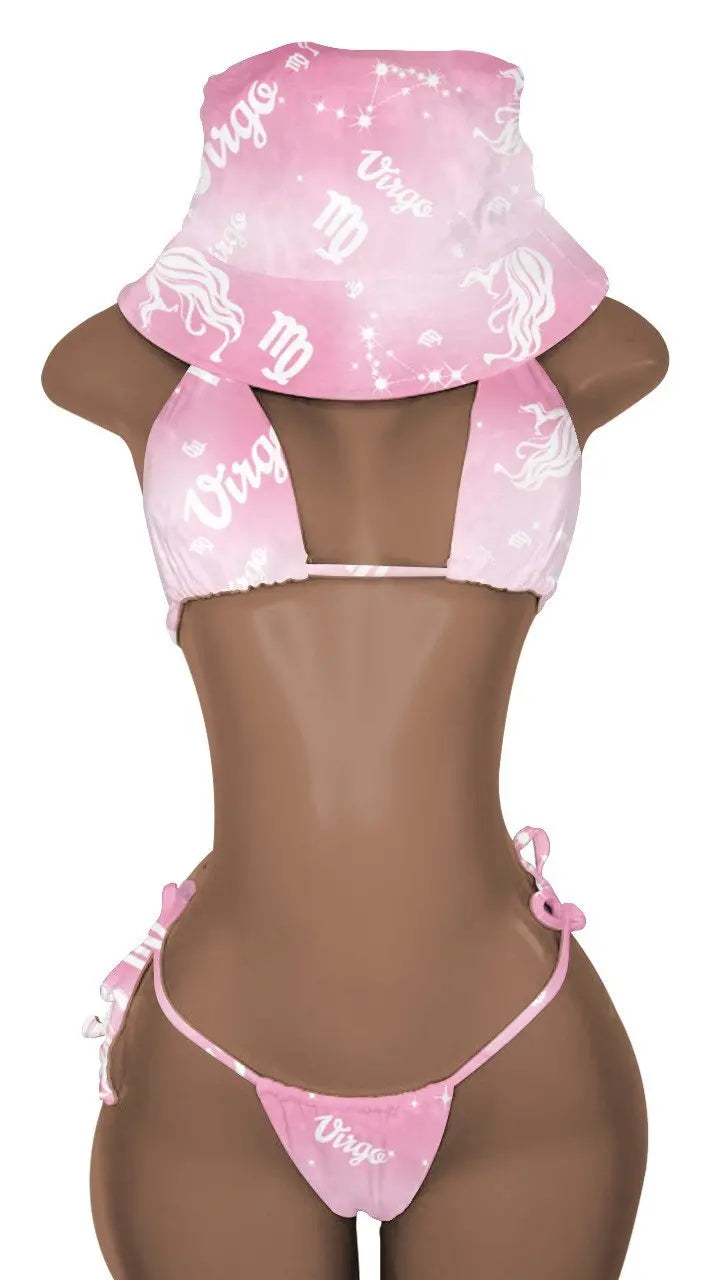 New Push up Bikini Set with Matching Bucket Hat