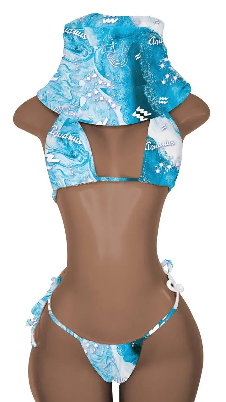 New Push up Bikini Set with Matching Bucket Hat