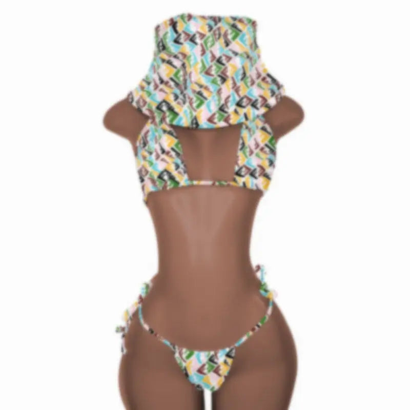 New Push up Bikini Set with Matching Bucket Hat