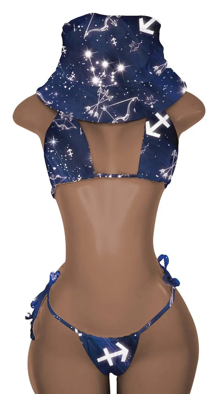 New Push up Bikini Set with Matching Bucket Hat