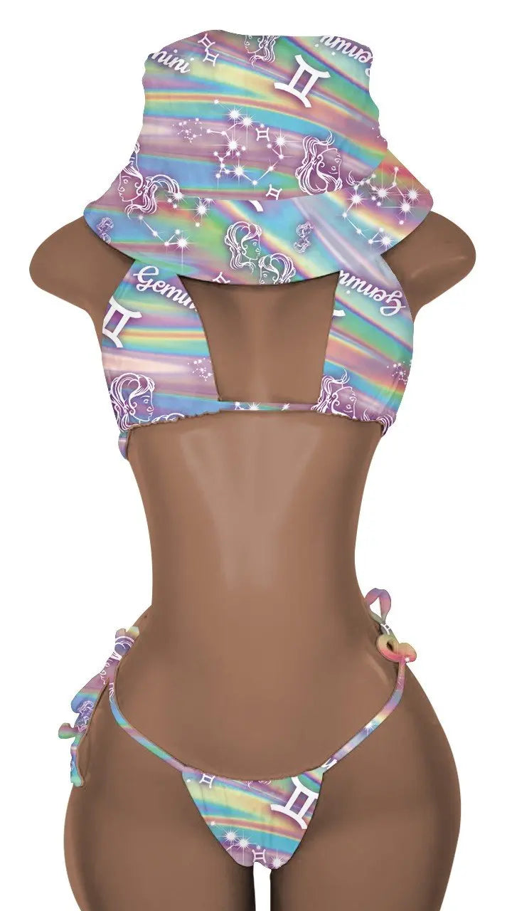 New Push up Bikini Set with Matching Bucket Hat