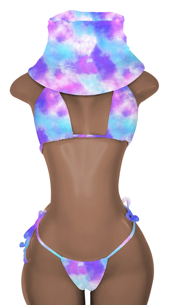 New Push up Bikini Set with Matching Bucket Hat